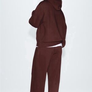 Brown Hoodie and Sweatpants Set